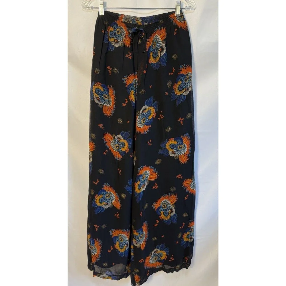 VTG 70s Franck Olivier Paris Pilazzo Wide Leg Pants 42 Boho MOD Hippie